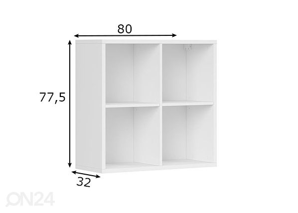Seinähylly 80 cm mitat