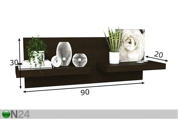 Seinähylly 90 cm mitat