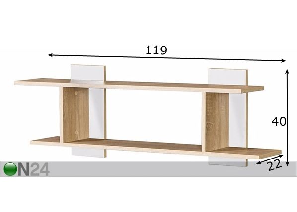 Seinähylly C6 mitat