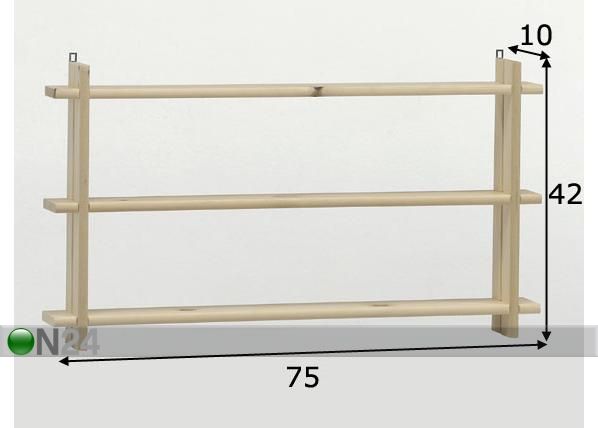 Seinähylly DACAPO, mänty mitat