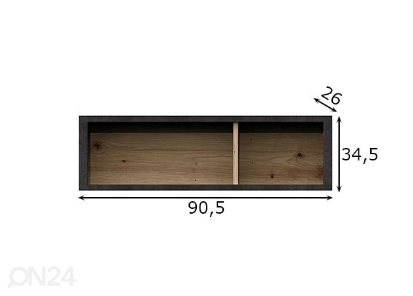 Seinähylly In-Loft 55 mitat