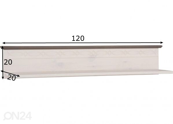 Seinähylly Indra 120 cm mitat