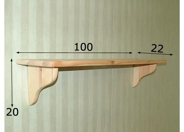 Seinähylly JOLA 100 cm mitat