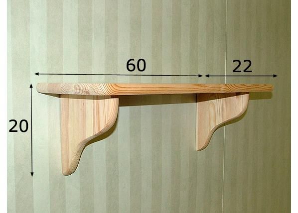 Seinähylly JOLA 60 cm mitat