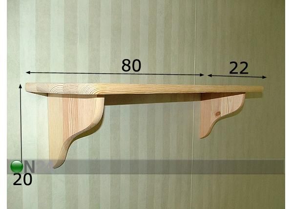 Seinähylly JOLA 80 cm mitat