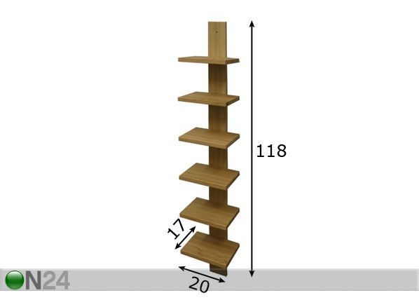 Seinähylly LODA 118 cm mitat