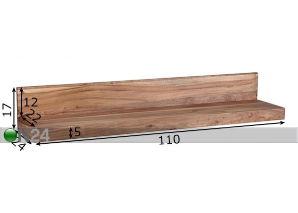 Seinähylly Mumbai 110 cm mitat