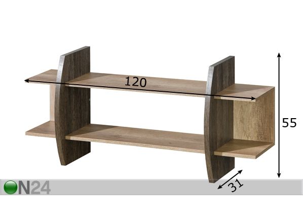 Seinähylly R13 mitat