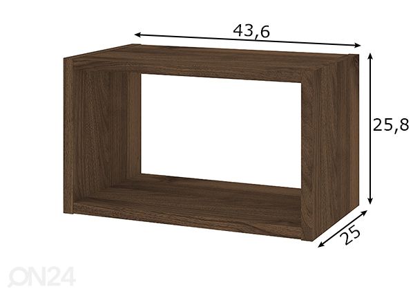 Seinähylly ROOMERS mitat