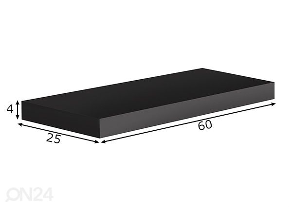 Seinähylly Tuna 2 60 cm mitat