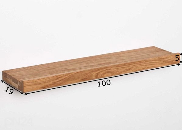 Seinähylly Wood, tammi 100 cm mitat