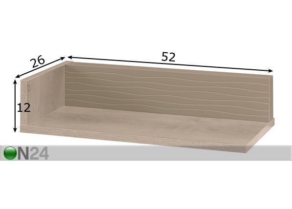 Seinähyllyt PERLA, 2 kpl mitat