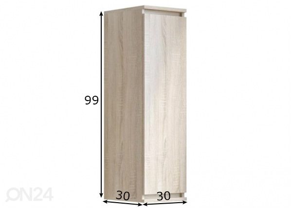 Seinäkaappi 30 cm mitat