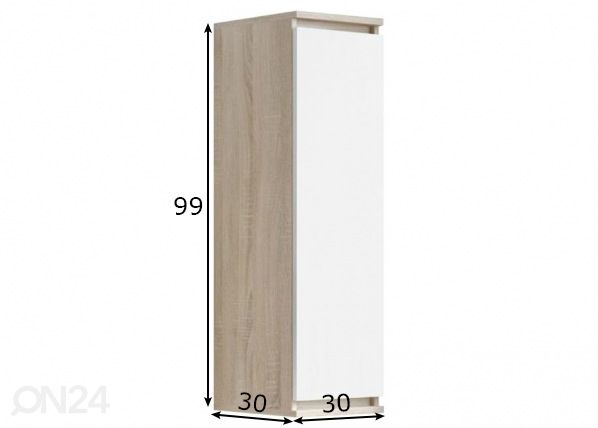 Seinäkaappi 30 cm mitat