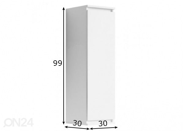 Seinäkaappi 30 cm mitat