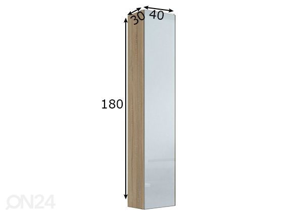 Seinäkaappi 40 cm mitat