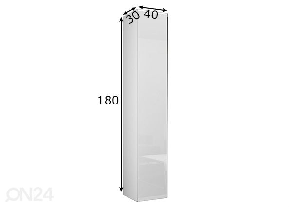 Seinäkaappi 40 cm mitat