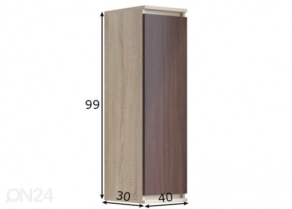 Seinäkaappi 40 cm mitat