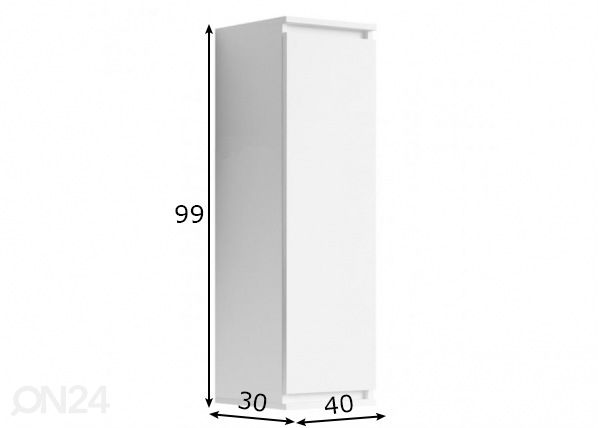 Seinäkaappi 40 cm mitat