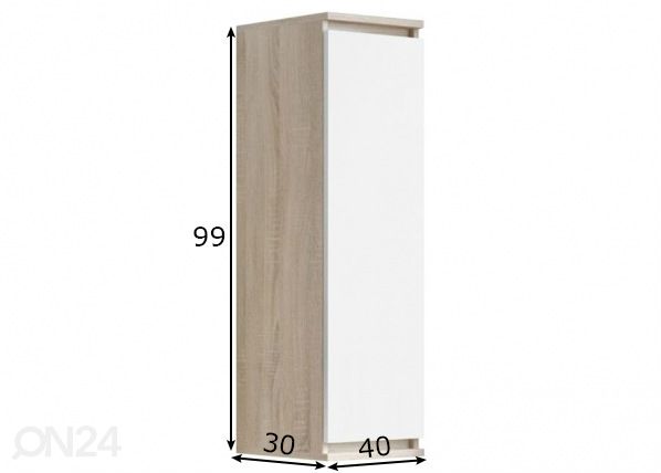 Seinäkaappi 40 cm mitat
