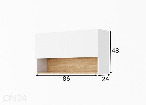 Seinäkaappi 86 cm mitat