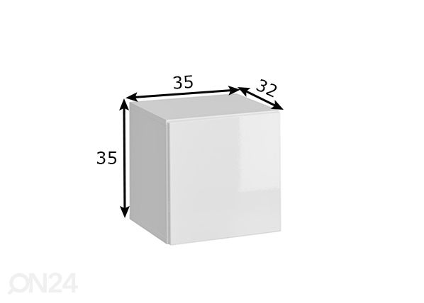 Seinäkaappi Blox 20 mitat