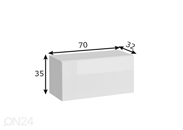 Seinäkaappi Blox 21 mitat
