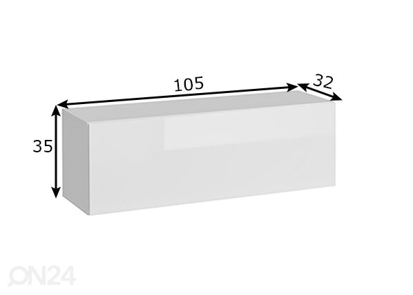 Seinäkaappi Blox 22 mitat