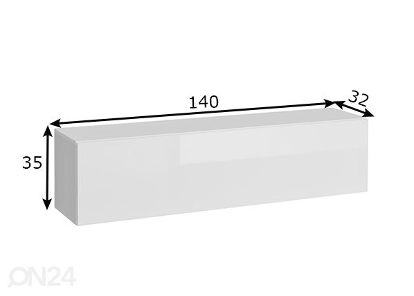 Seinäkaappi Blox 23 mitat
