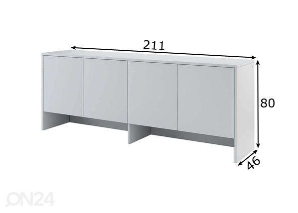 Seinäkaappi Lenart BED CONCEPT mitat