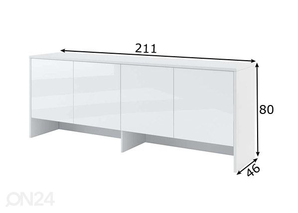 Seinäkaappi Lenart BED CONCEPT mitat