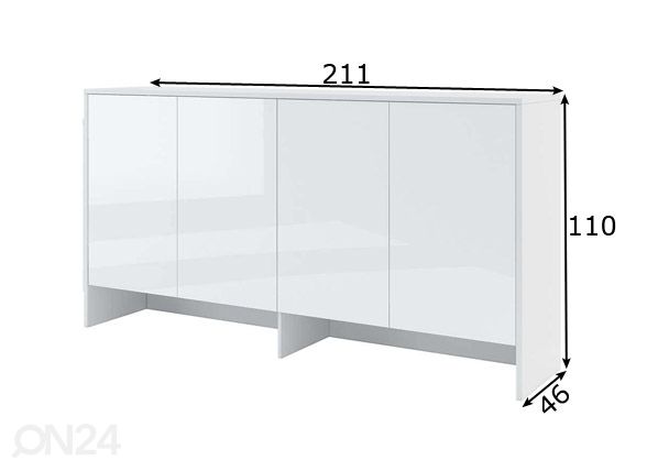 Seinäkaappi Lenart BED CONCEPT mitat