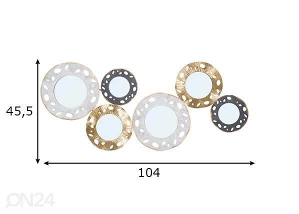 Seinäkoriste Gloty 104x45,5 cm mitat