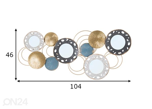 Seinäkoriste Gloty 104x46 cm mitat