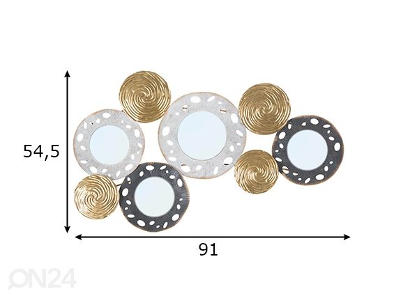 Seinäkoriste Gloty 91x54,5 cm mitat