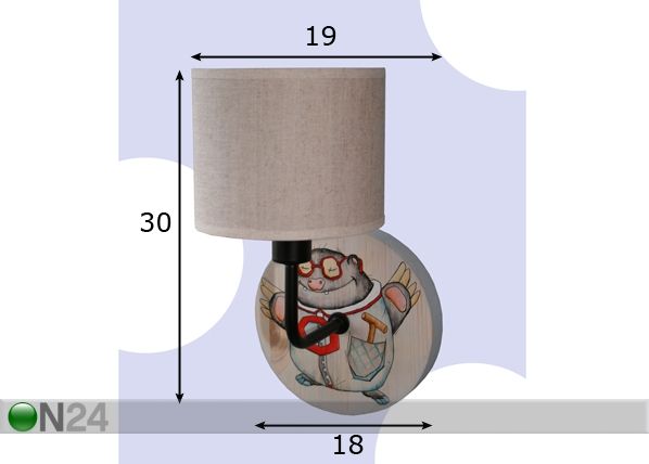 Seinälamppu MYYRÄ mitat