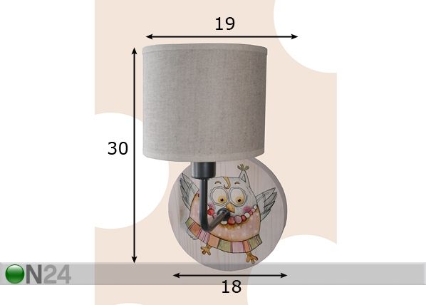 Seinälamppu PÖLLÖ mitat