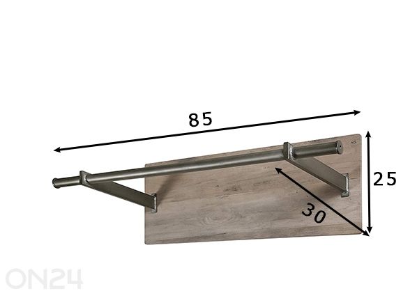 Seinänaulakko 85 cm mitat
