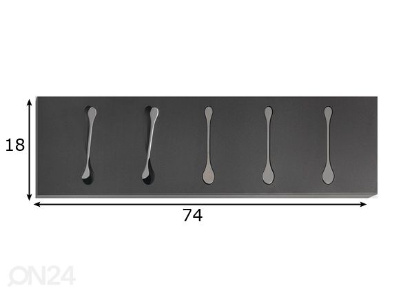 Seinänaulakko Plus 4 mitat