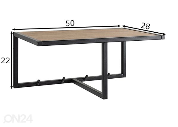 Seinänaulakko Seaford mitat