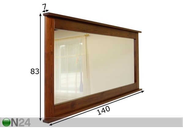 Seinäpeili 140x83 cm mitat