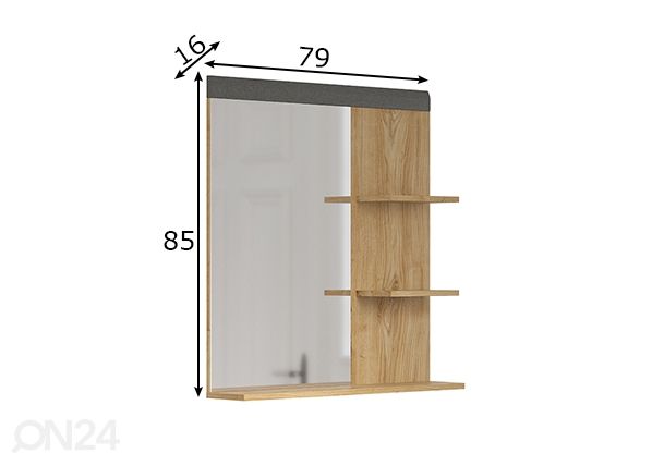 Seinäpeili Blanshe mitat