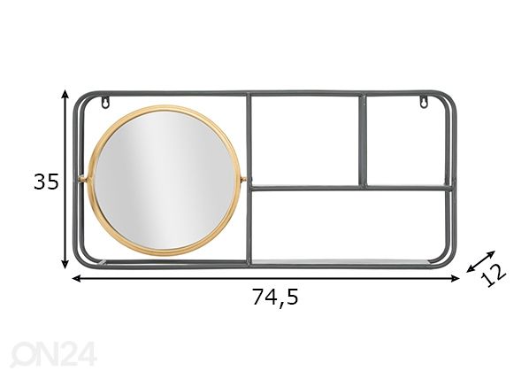 Seinäpeili Circle mitat