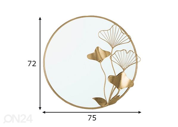 Seinäpeili Flower mitat