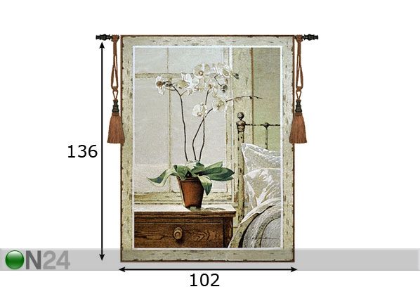 Seinäraanu ORKIDEA 102x136 cm mitat