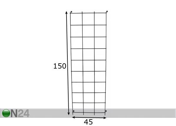 Seinäritilä 45x150 cm mitat