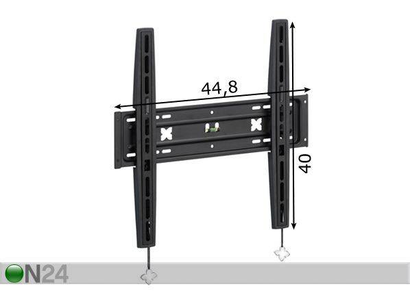 Seinäteline STILE SLIM S400 mitat