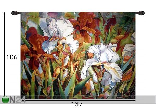 Seinävaate FLOWER 106x137 cm mitat