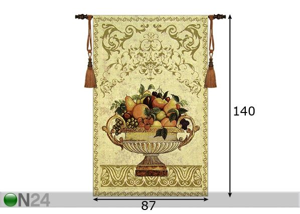 Seinävaate FRUIT 140x87 cm mitat
