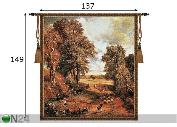 Seinävaate Gobeliini COUNTRYSIDE 137x149 cm mitat